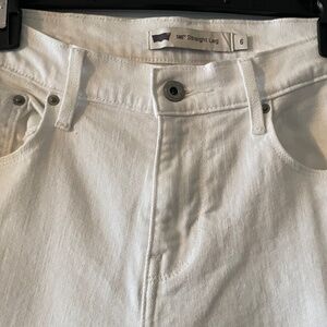 Levi's 505 White straight leg jeans Size 6